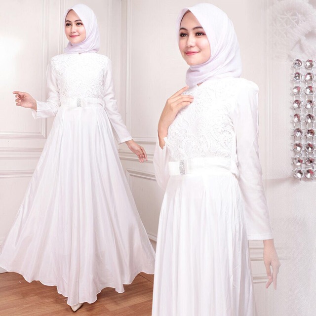 10+ Ide Baju Muslim Wanita Putih