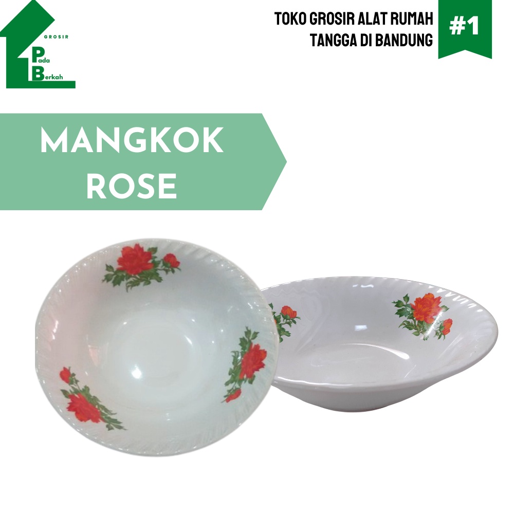 Mangkok Makan Motif Rose Merah Mangkok Keramik Makan Bakso Soto Mangkok Keramik Motif Bunga Mangkok 
