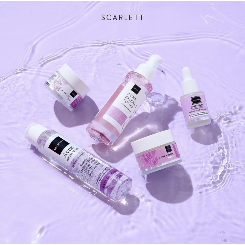 SCARLETT WHITENING BY FELICYA ANGELISTA//ACNE SERIES//Scarlett Acne Facial Wash, Scarlett Acne Essen
