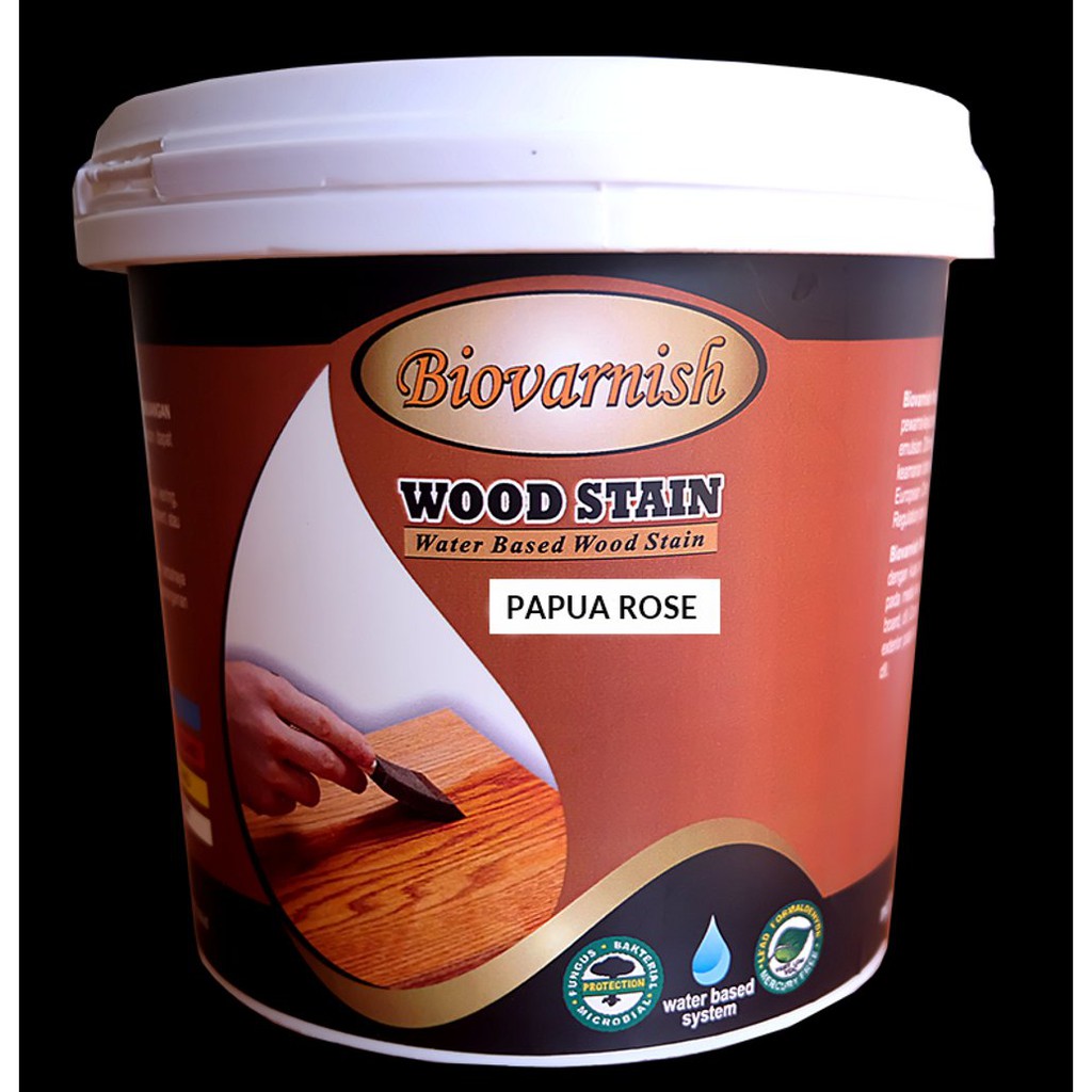 Cat Kayu Tahan Gores Biovarnish Wood Stain PAPUA ROSE Terbaik
