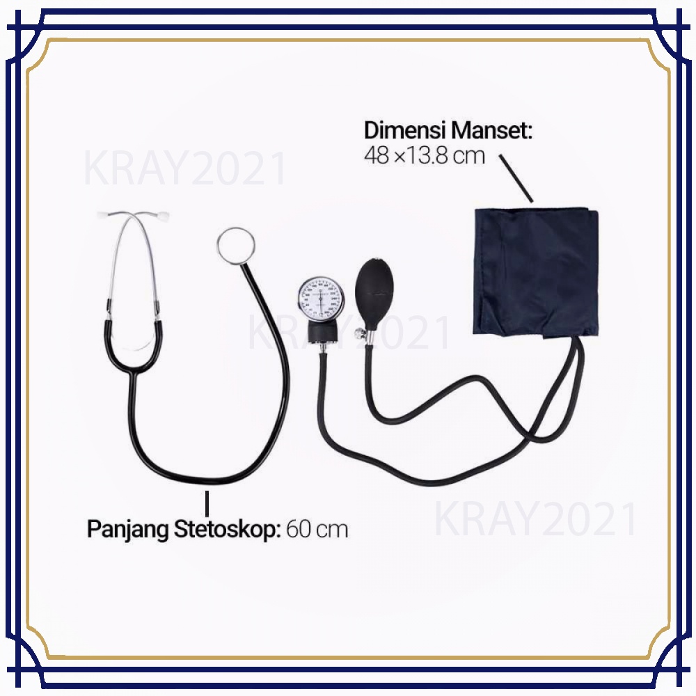 Sphygmomanometer Set Stetoskop &amp; Pengukur Tekanan Darah HT608