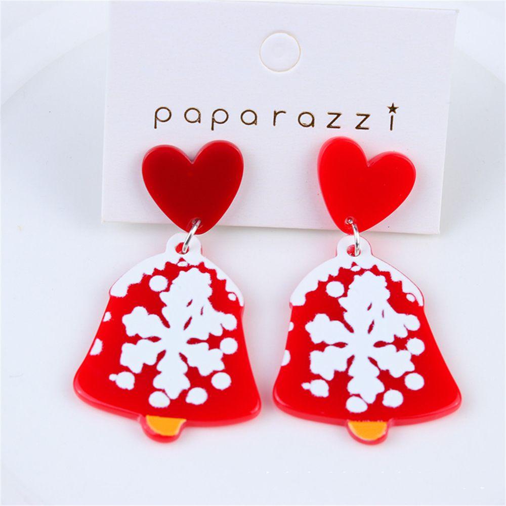 Preva Anting Natal Anting Perhiasan Fashion Kreatif Snowflake Snowman Xmas Hadiah Akrilik