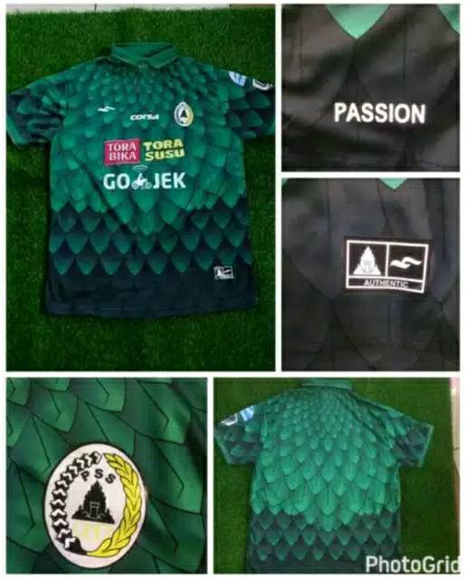 Jersey PSS Sleman Home Liga 2 Gojek 2017 Hijau Printing Retro Grade AUTHENTIC