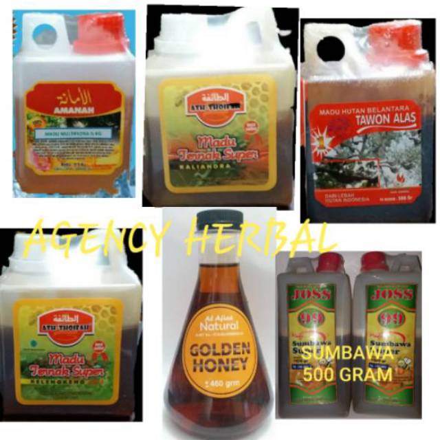 

MADU SUMBAWA 500 grm/GOLDEN HONEY/MADU Kaliandra/ kelengkeng/500 GRAM