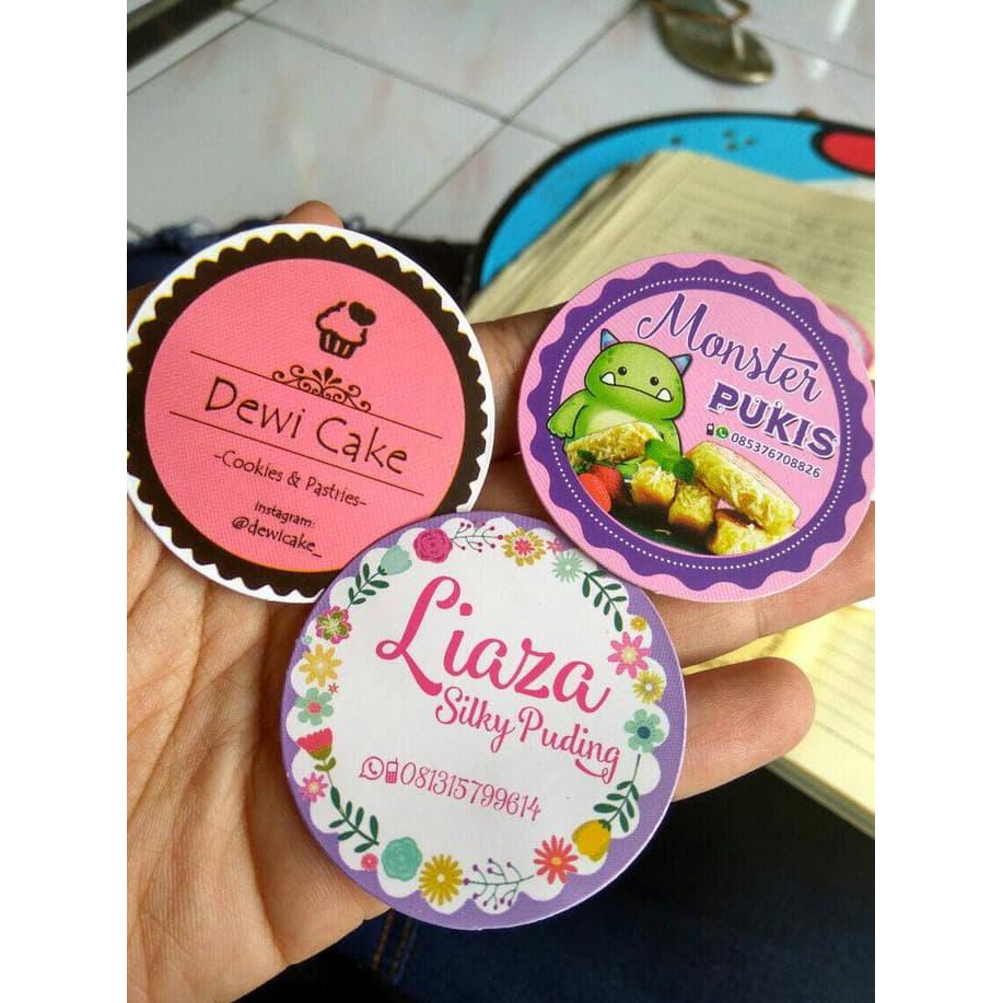 HOT SALE|BEST SALLER Label Stiker Nama Toko Kue Makanan Sticker Toko Bulat