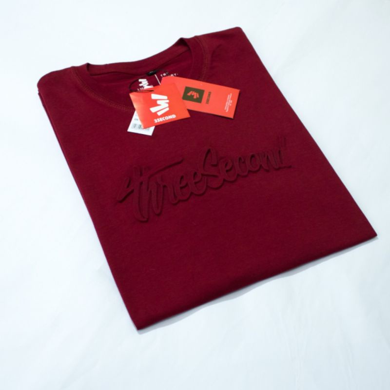 T-shirt kaos pria three second embous/kaos timbul three second/kaos pria original premium/kaos pria