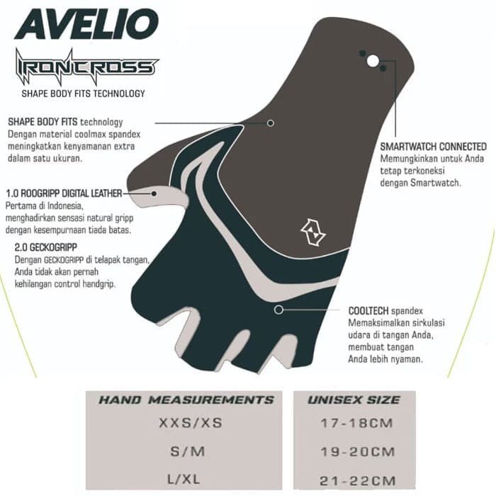 AVELIO IronCross Sarung Tangan Sepeda - Bike Gloves