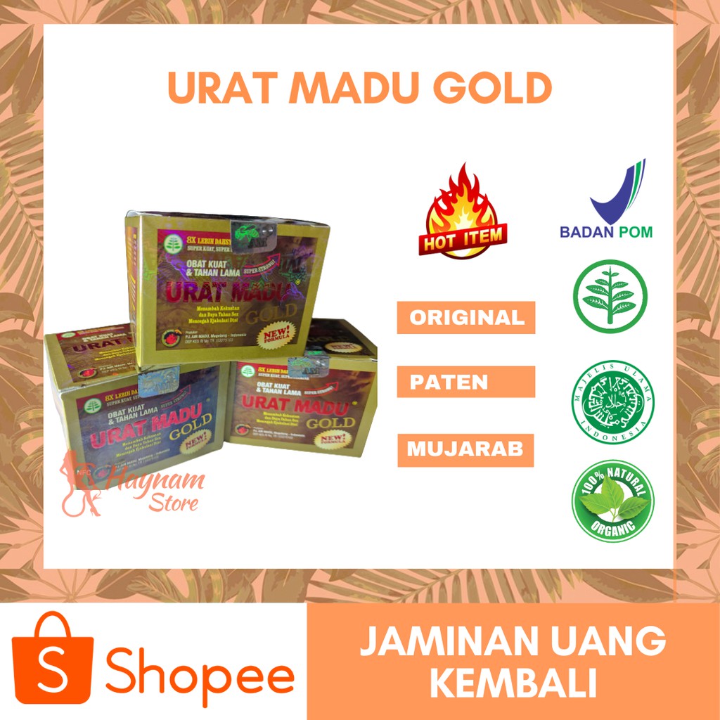 (BISA COD) Kapsul Original Urat Madu Gold - URAT MADU GOLD ORIGINAL - KAPSUL URAT MADU GOLD ASLI ORI