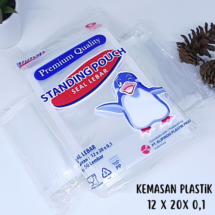 

Plastik Standing Pouch / STP Ukuran Double Seal - 50 pcs
