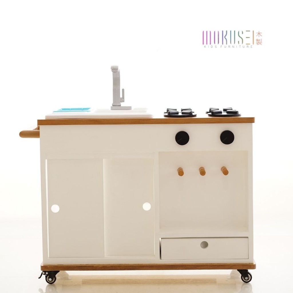 Mokusei kids Ido Kitchen moving kitchen dapur anak mainan dapur anak furniture anak