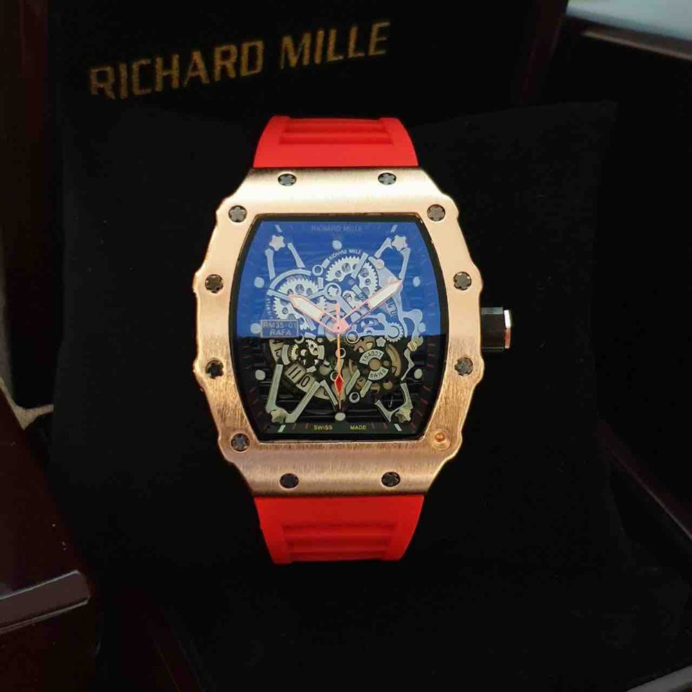 Jual Jam Tangan Fashion Pria RM Rafa rubber Murah