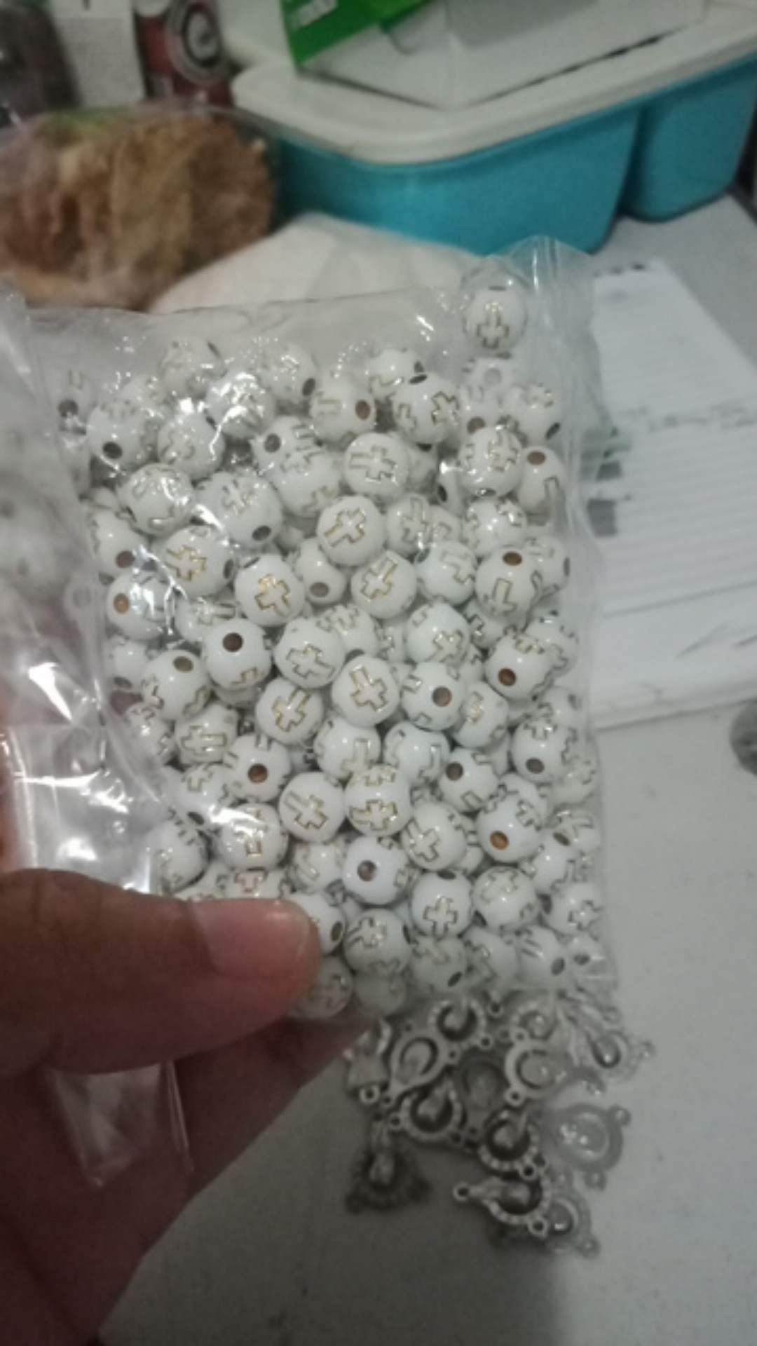 Bahan Rosario Manik Mote Salib 8 Mm