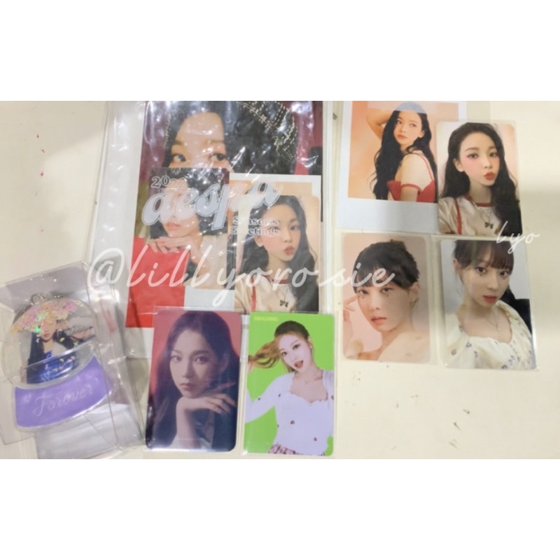 ♡ jeno selimut/glitch, winter sg22, winter emblem badge sealed/pc only, karina photopack sg22 sealed