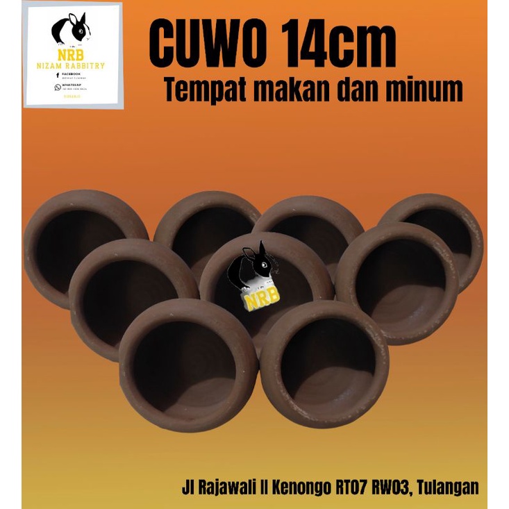 Tempat Pakan Kelinci / Cuwo Diameter 14 Cm