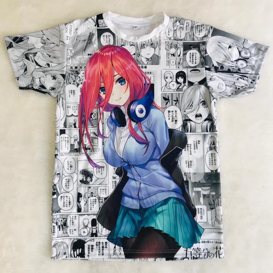 Tshirt Nakano Miku Fullprint  Quintessential Quintuplets Premium Dryfit