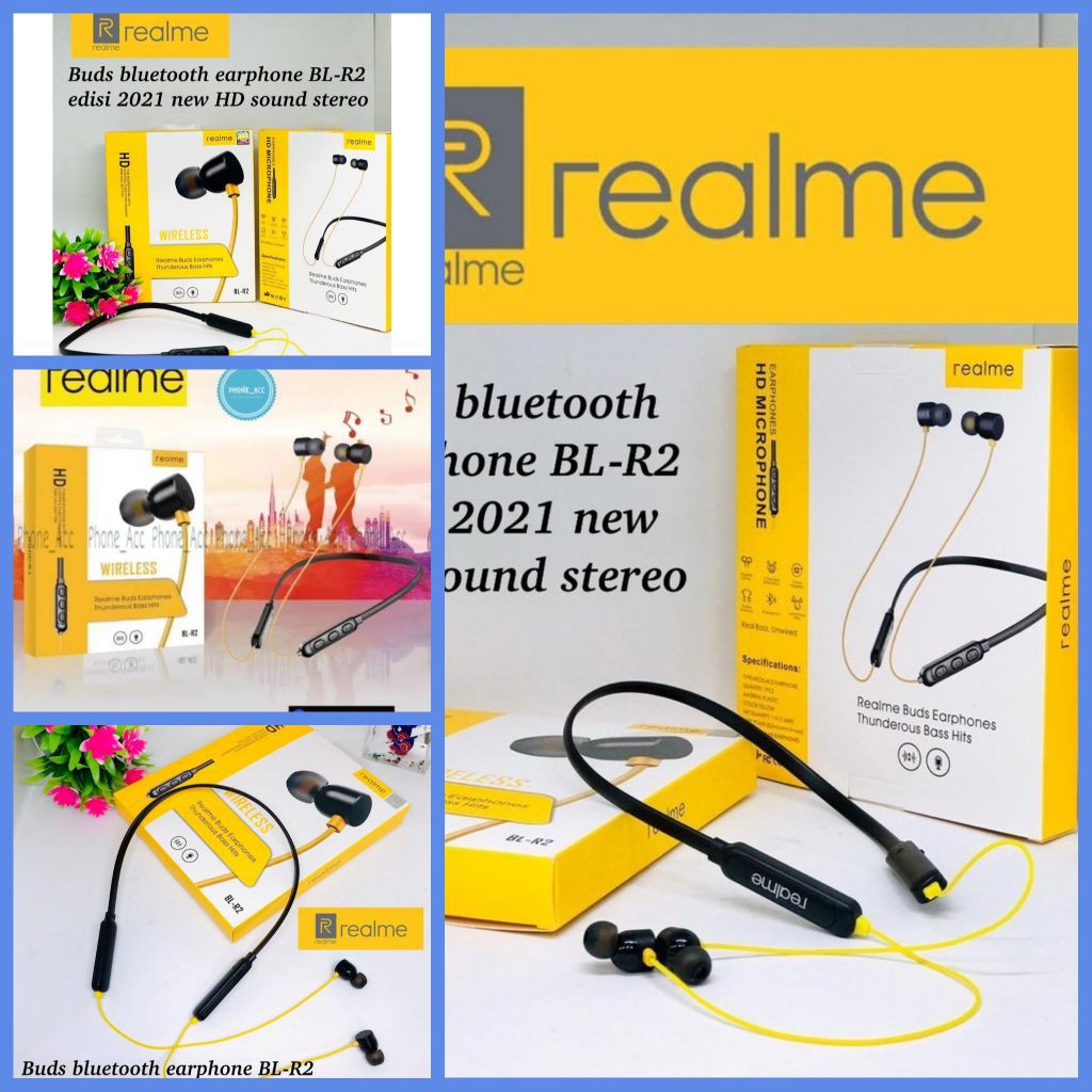 HARGA PABRIK  HEADSET BLUETOOTH REALME BL-R2 SPORT