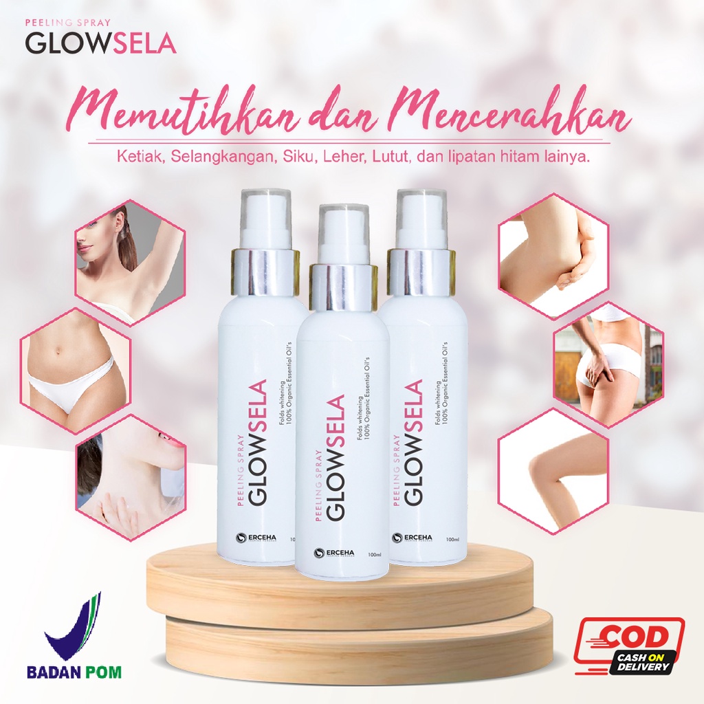 PEMUTIH Lipatan kulit, Ketiak, SELANGKANGAN - GLOWSELA Peeling SPRAY