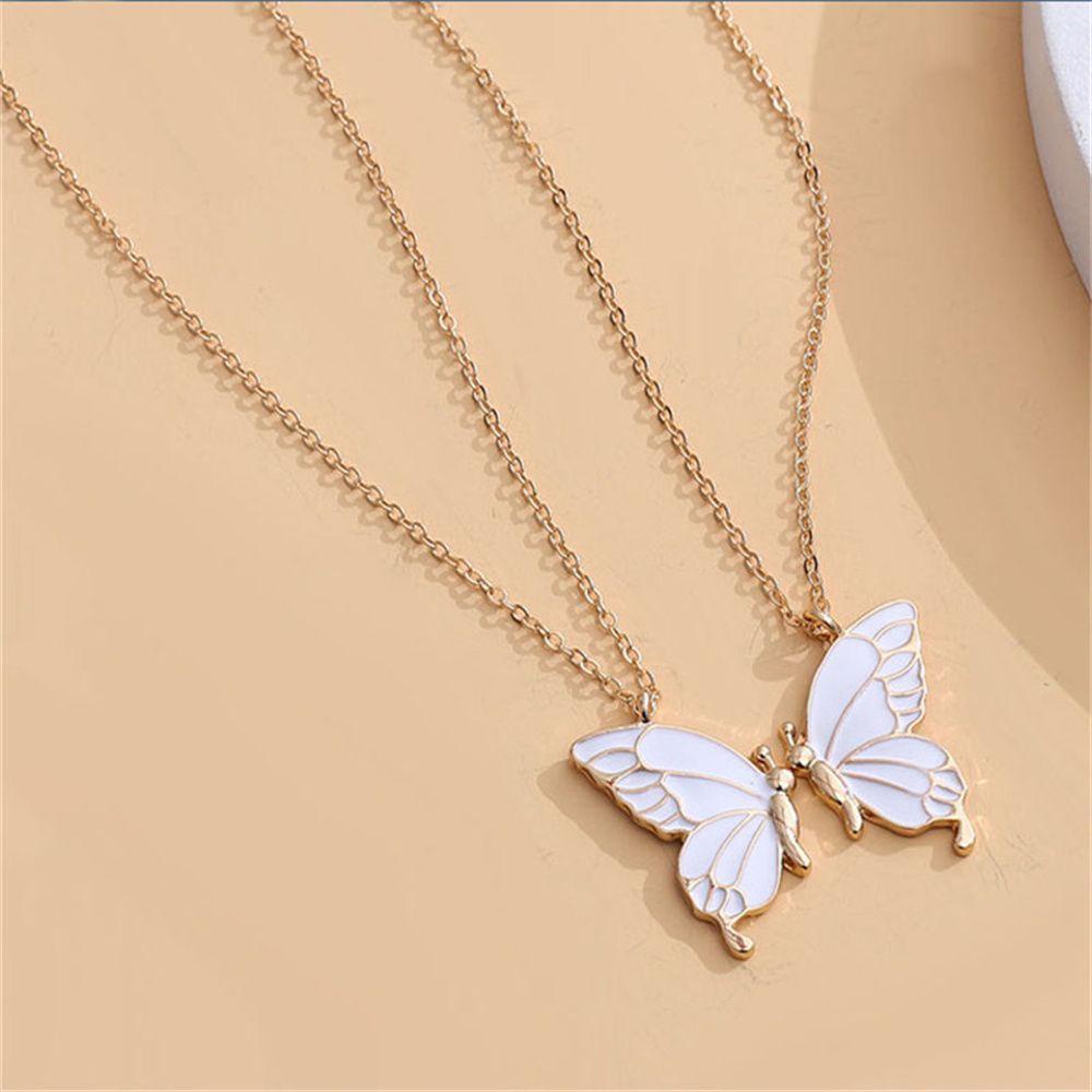 Lily 2pcs Kalung Persahabatan Hadiah Teman Baru Untuk Gadis Wanita Best Friend Jewelry