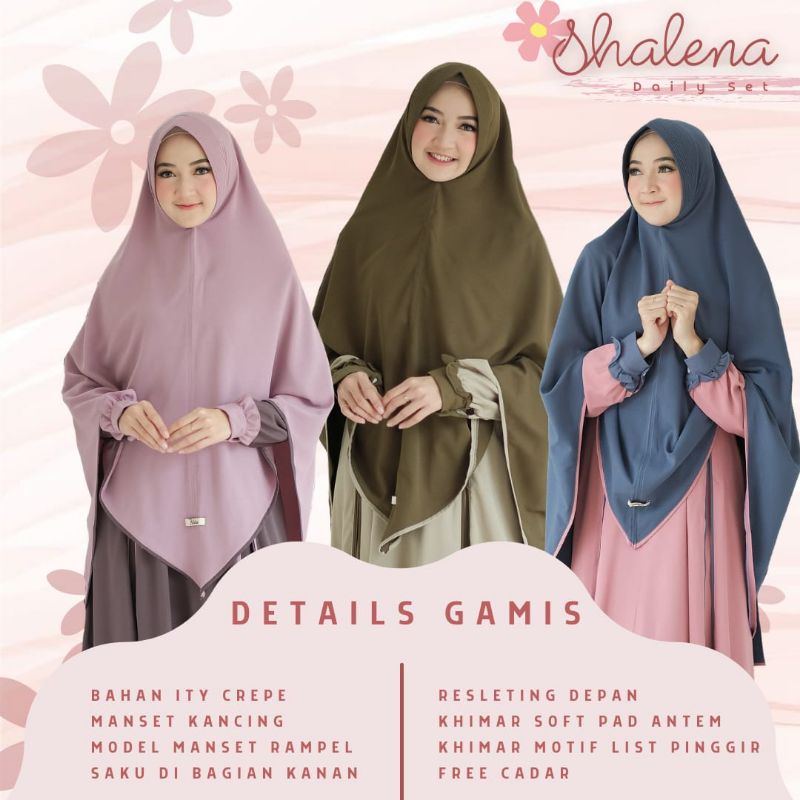 GAMIS SET HIJAB SHALENA DAILY BY GERAI MIKA