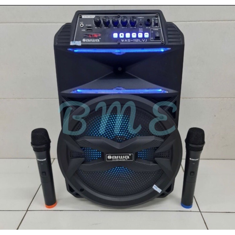 Speaker Portable Bluetooth AIWA WAS 112LVJ/112 LVJ 12 INCI USB