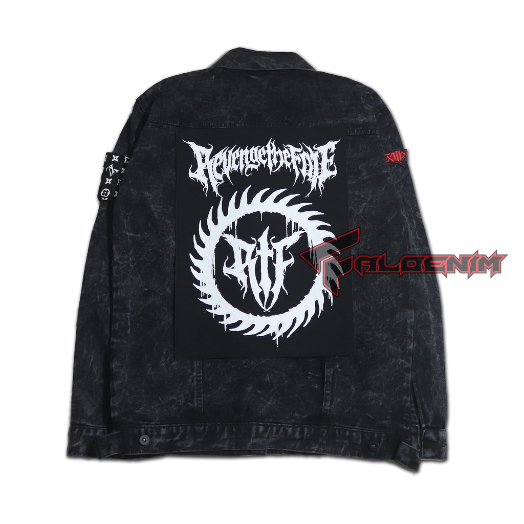 Emblem punk patch musik emblem punggung tempelan jaket asesoris jaket patch bordir