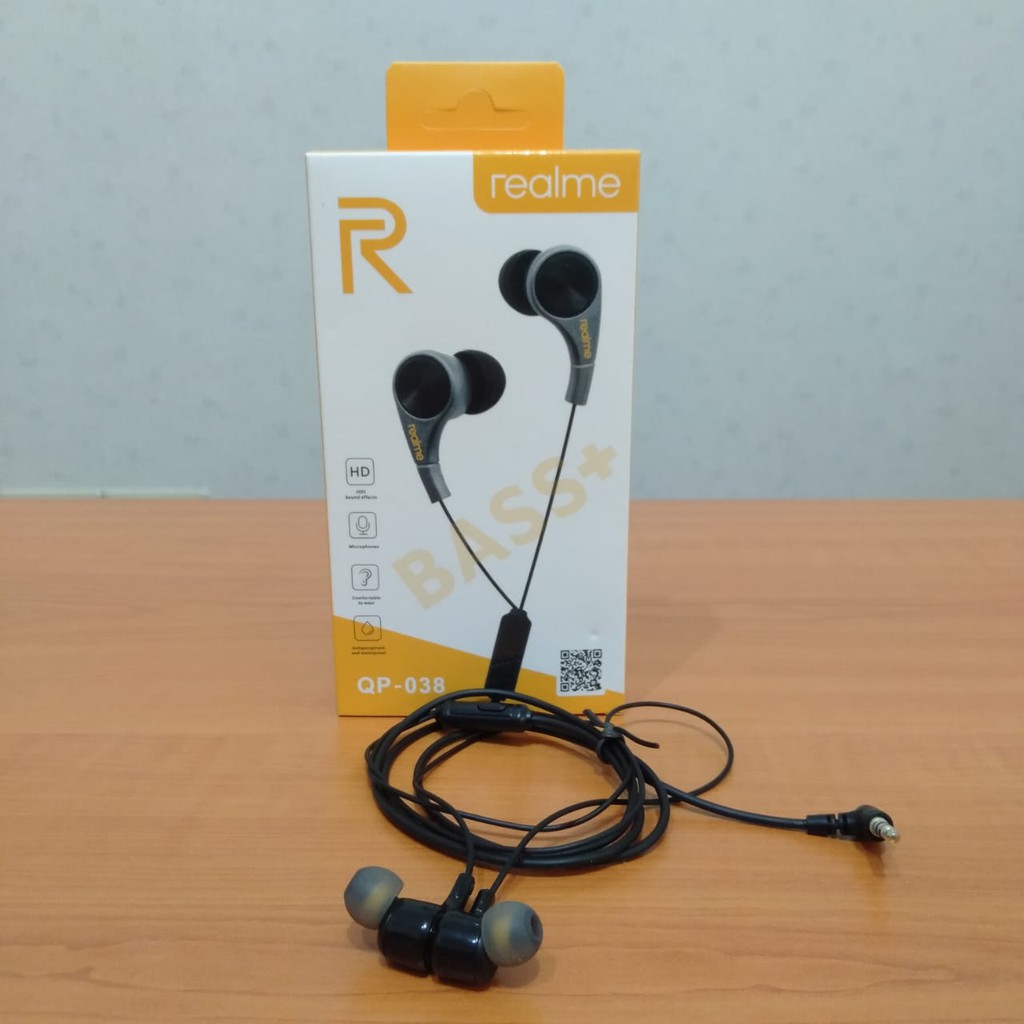 Headset Realme Qp-038 Audio Jack 3.5mm Super Bass