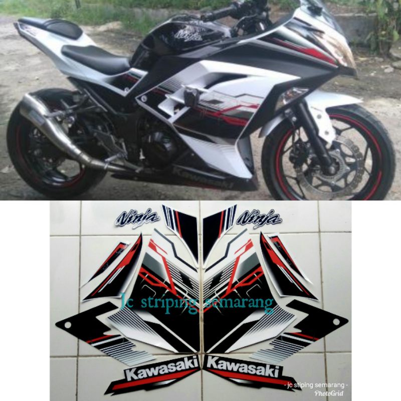 striping ninja 250 fi se abs putih