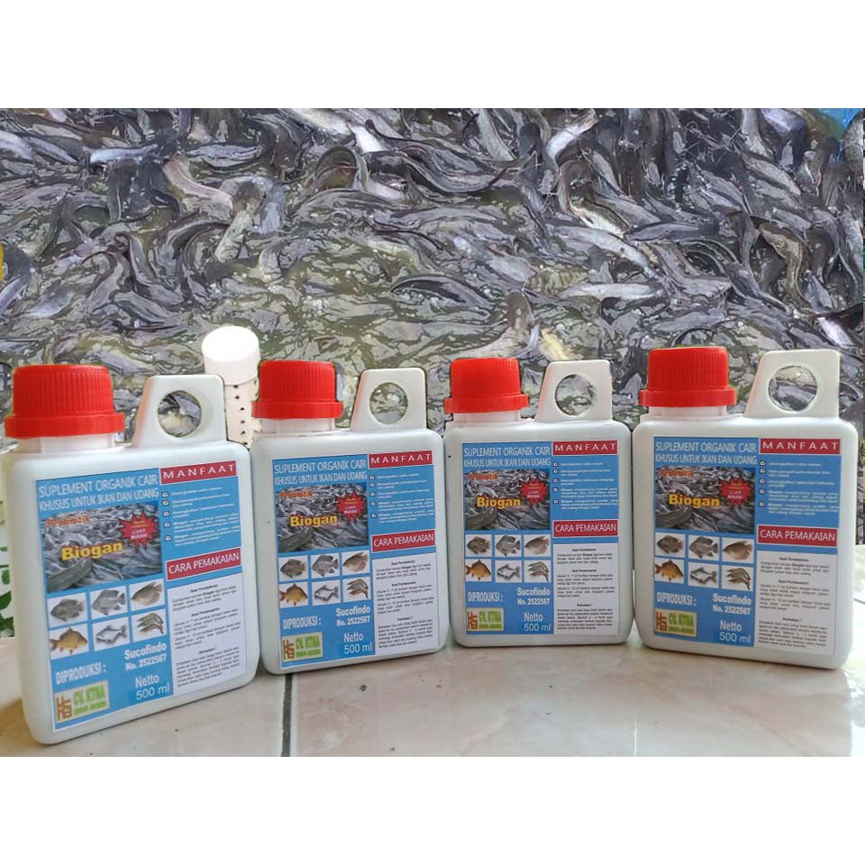 PROBIOTIK BIOGAN KHUSUS UNTUK TERNAK IKAN LELE 500ML