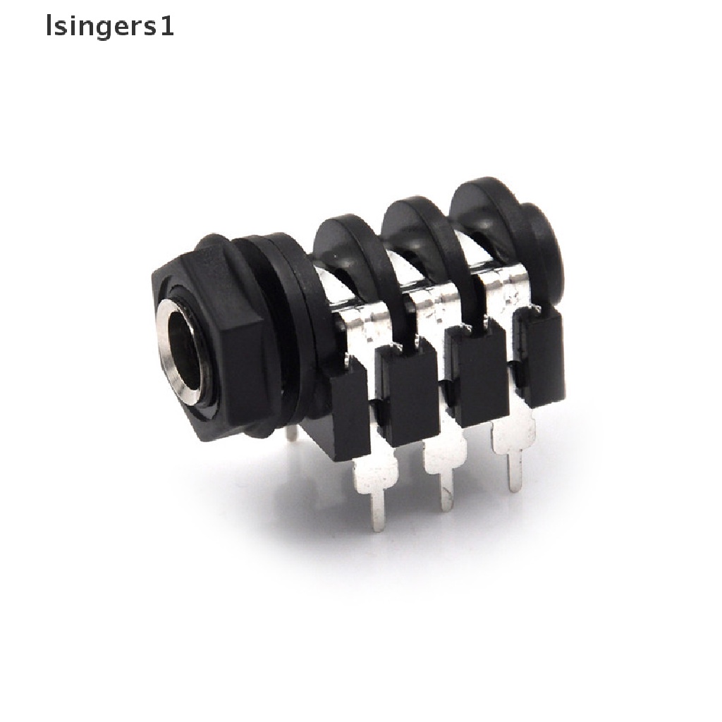 (lsingers1) 5pcs Jack Panel PCB Female 6Pin 6.35mm (1 / 4 &quot;)