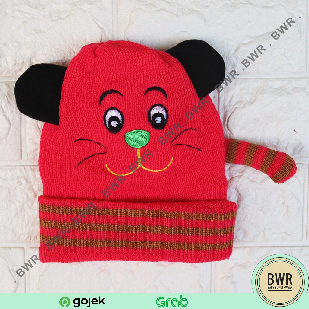 Topi Boboko Rajut | Topi Rajut Jumbo Motif Kucing