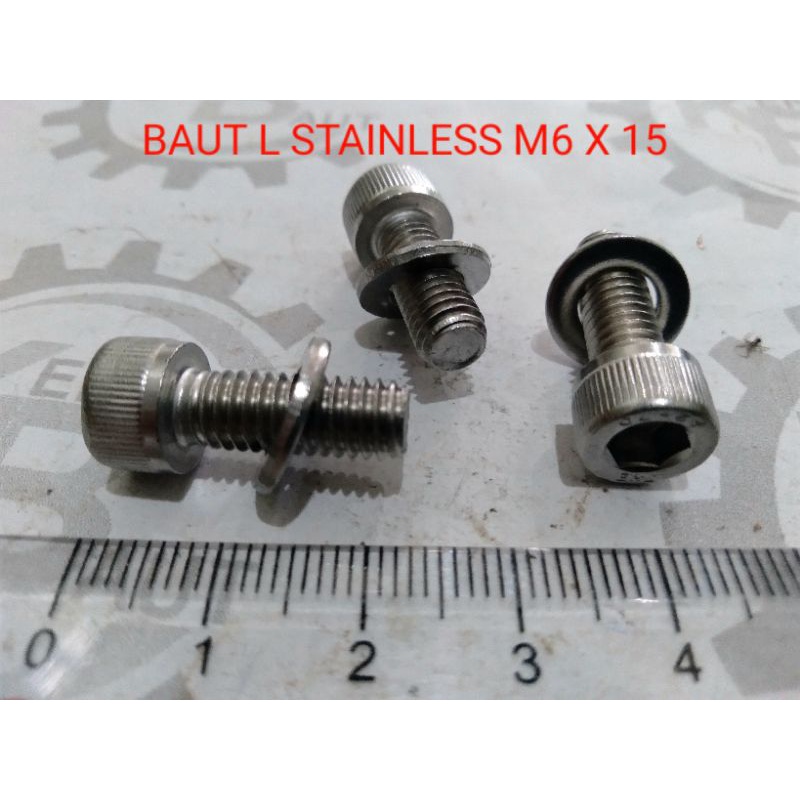 BAUT L STAINLESS M6 X 15