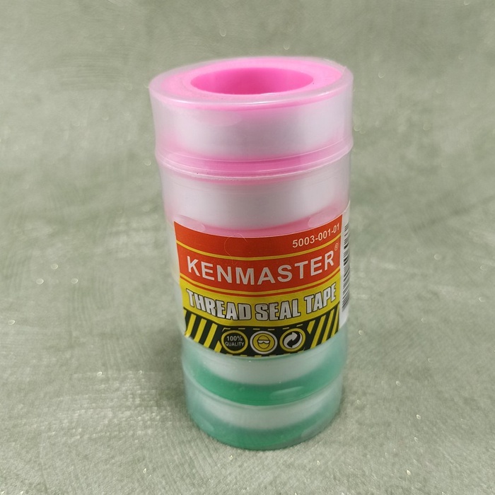 Seal Tape Warna Kenmaster 10 meter ukuran 1.5&quot; - 6 pcs