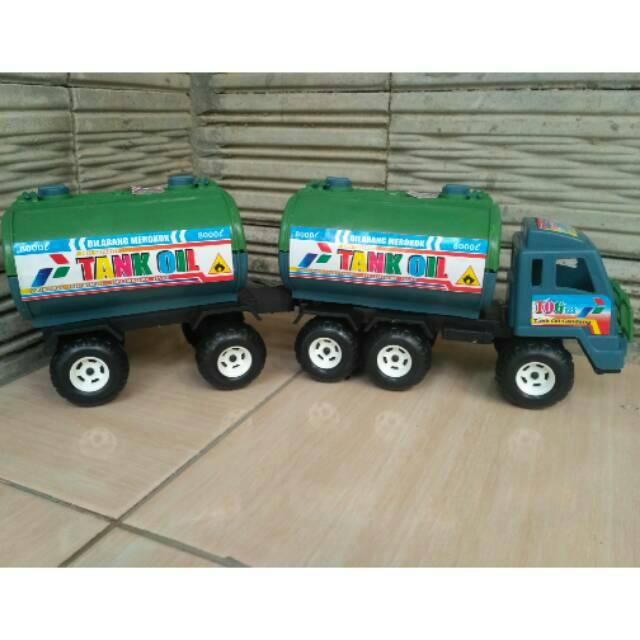 Mainan anak Truck gandeng Tanki oli  murah / Mainan  Truck Tank oil gandeng