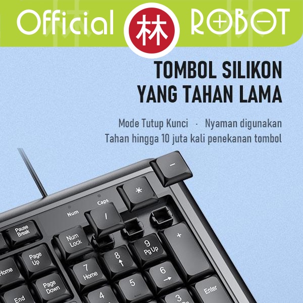 ROBOT KM2600 Wired Keyboard &amp; Mouse Combo Set