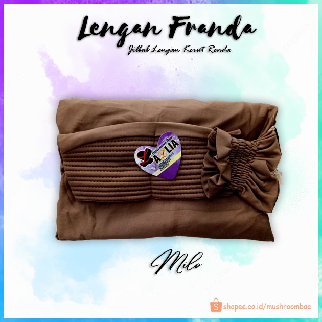 Jilbab Lengan Franda Hijab Lengan Syari Renda by Azlia-Milo