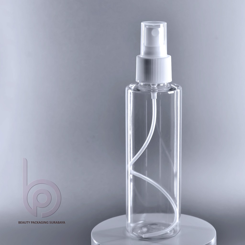 Botol Plastik PET 150ml RF Bening Tutup Spray