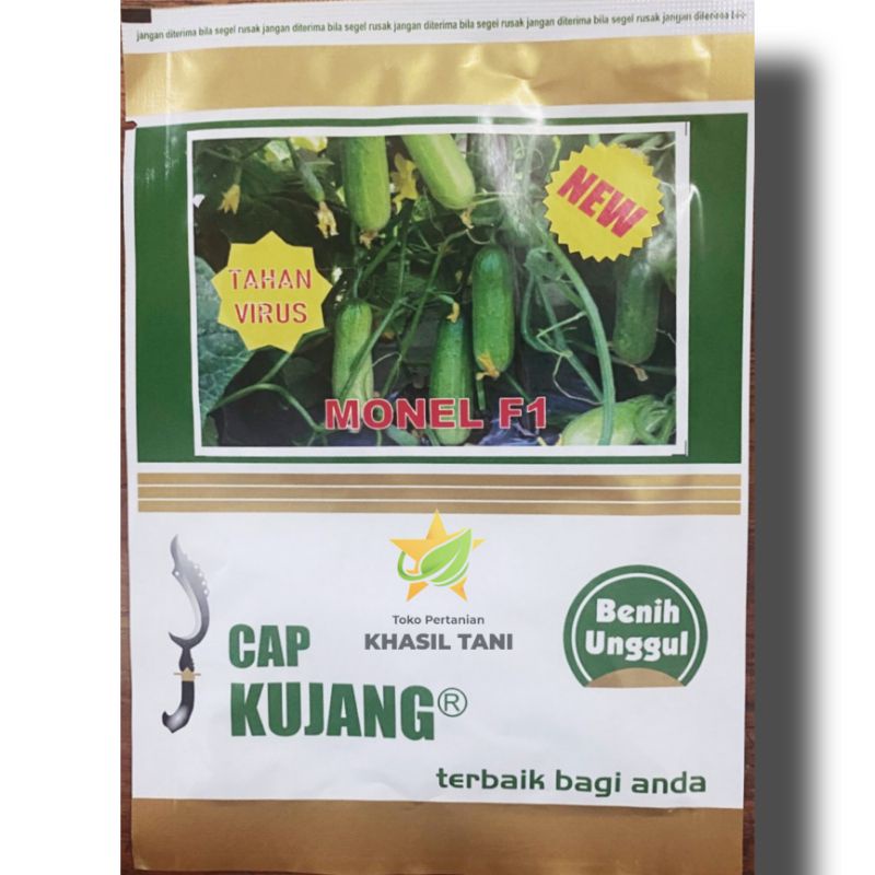 Benih Timun MONEL F1 Netto 20gr - CAP KUJANG timun lalap monel f1 timun baby monel f1