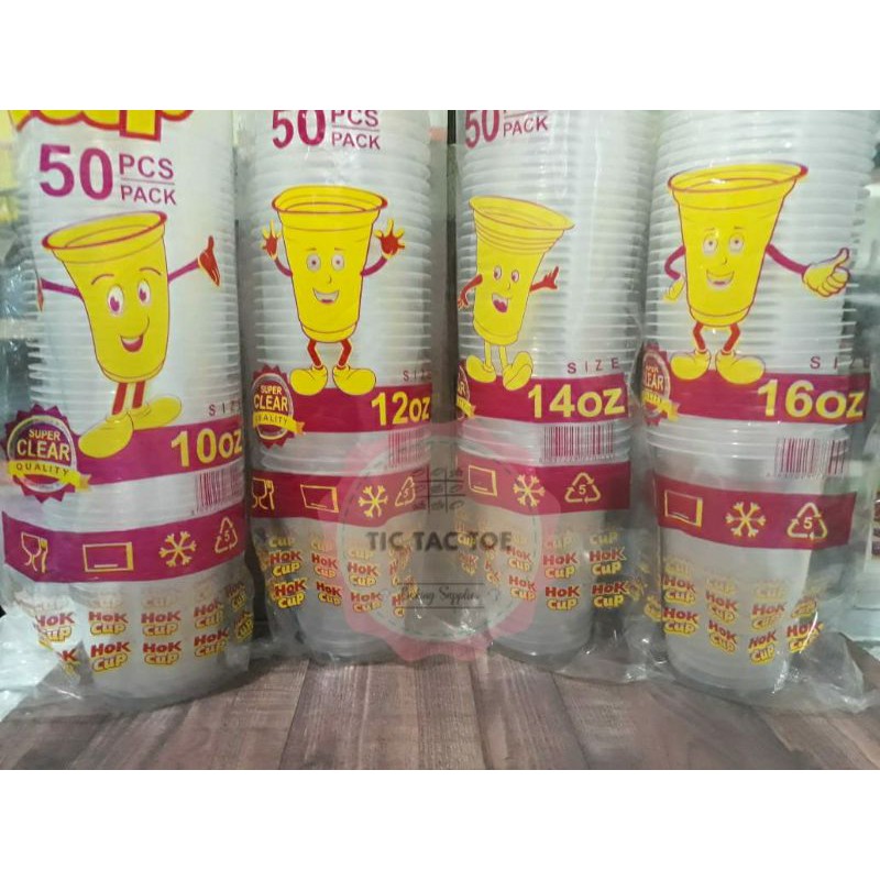 Gelas plastik HOK isi 50 pcs/cup/gelas pop ice/gelas plastik