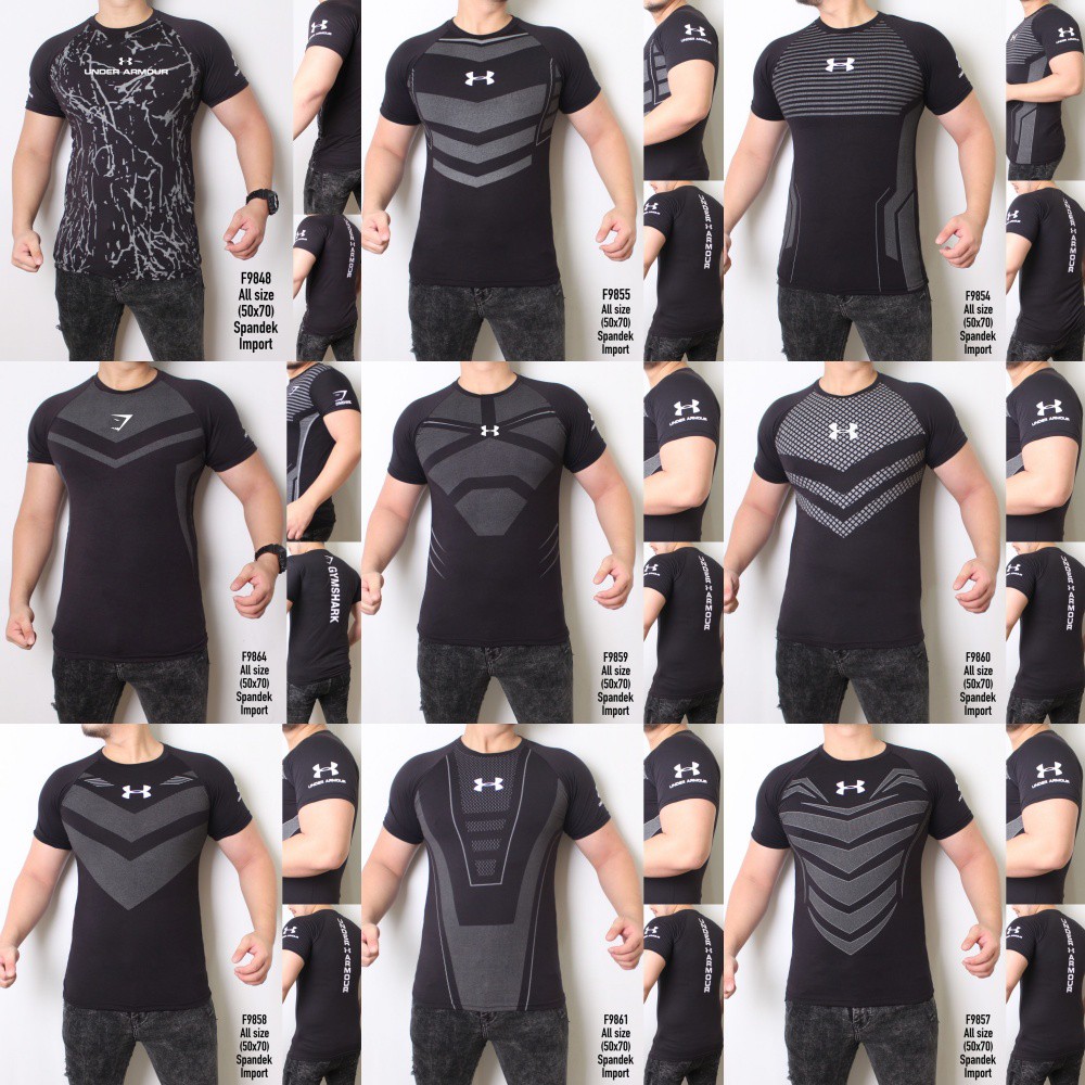 KAOS GYM  CASUAL OLAHRAGA RUNNING FITNESS  PRIA  COWOK 