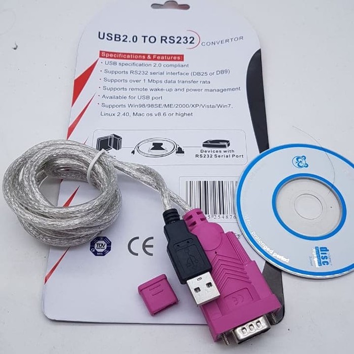 Exclusive Usb to Serial rs232 9p DB9 cable support Mac windows Linux