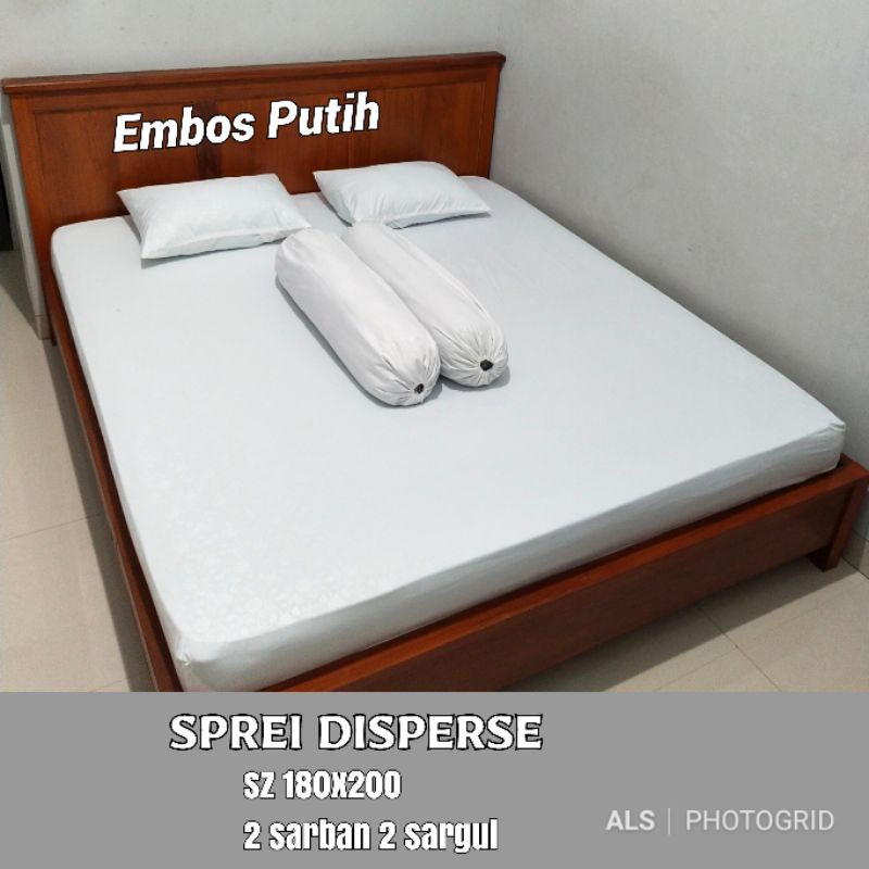 SPREI PUTIH POLOS 180x200 160x200 SEPRAI HOMEMADE SEPREI HOTEL VILA