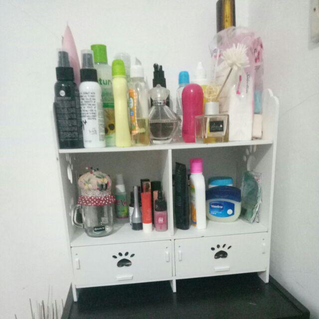 Rak  Kosmetik  Kayu Kotak WPC  Tempat Makeup DS017 Tahan Air   Rak  Kosmetik  Kayu Kotak WPC  Tempat Makeup DS017 Tahan Air