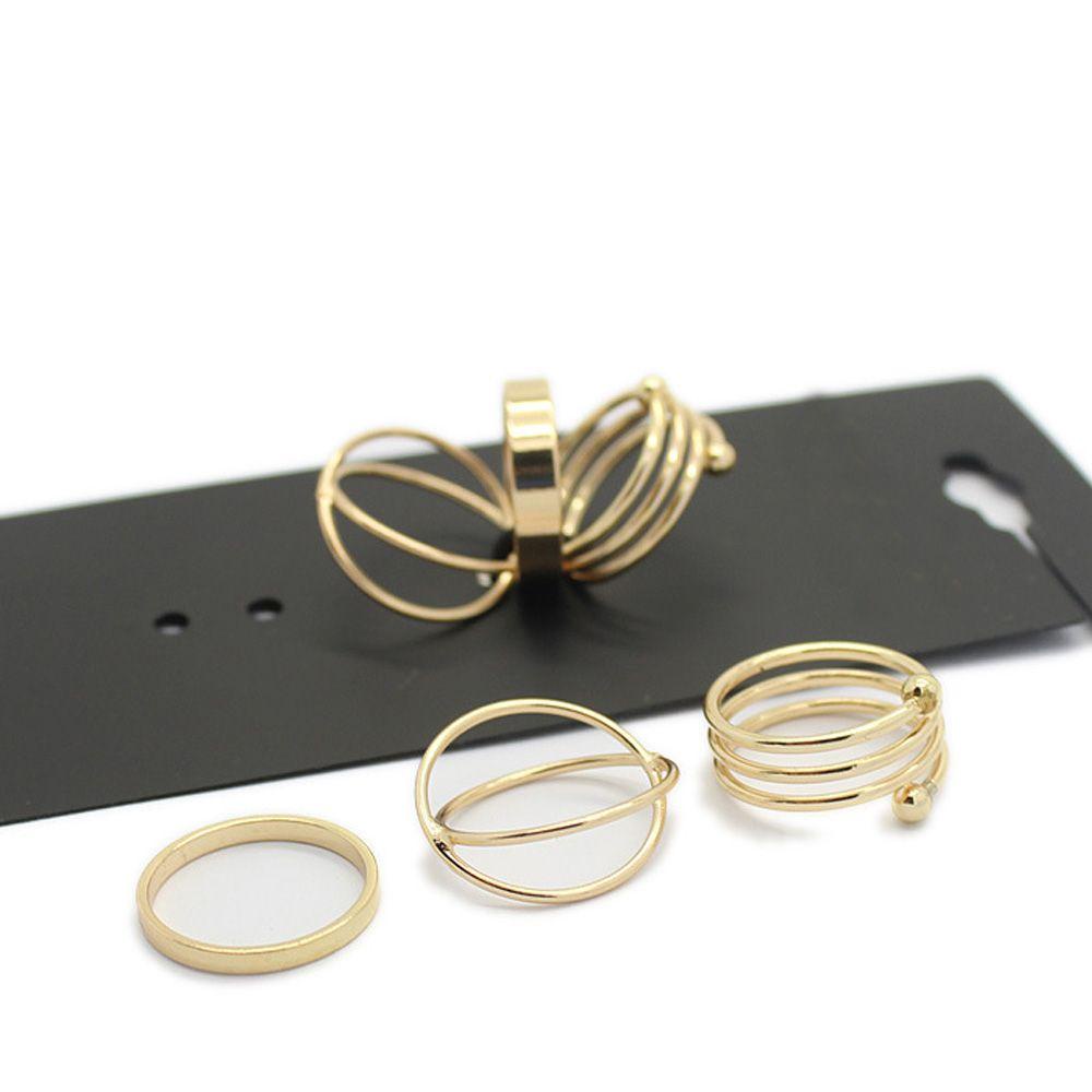 Needway Cincin Urban Silver Knuckle Amerika Serikat Meledak Bagian Kepribadian Wanita 6 Pcs/set