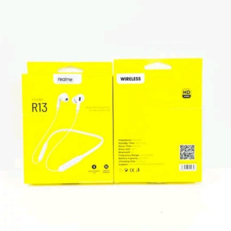 HEADSET EARPHONE HANDSFREE BLUETOOTH SPORT BUDS REALME  R-13