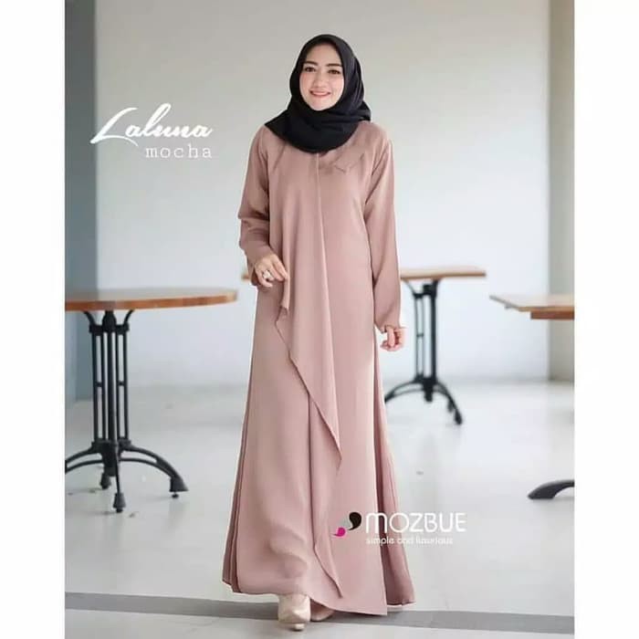 Baju Gamis Wanita Terbaru Baju Gamis Kekinian Gamis Polos Shopee Indonesia