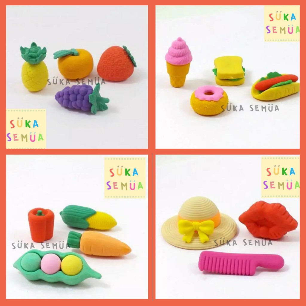 

Penghapus Food Vegetable Fruit Hat - Makanan Buah Sayur Topi Pouch Eraser
