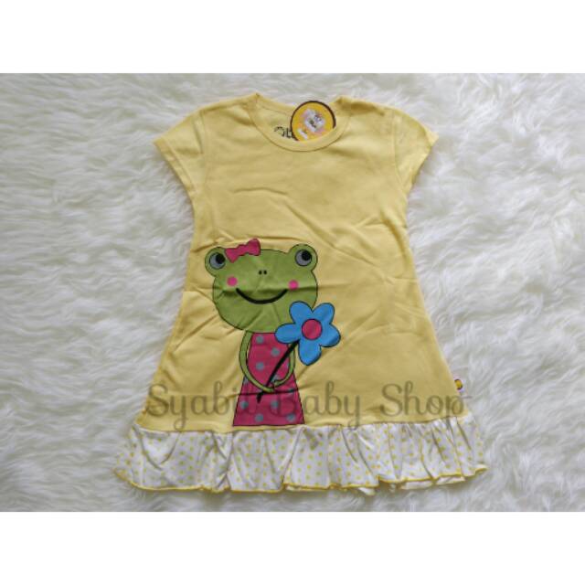 Dress anak / Baju Anak Perempuan / Daster rempel frog