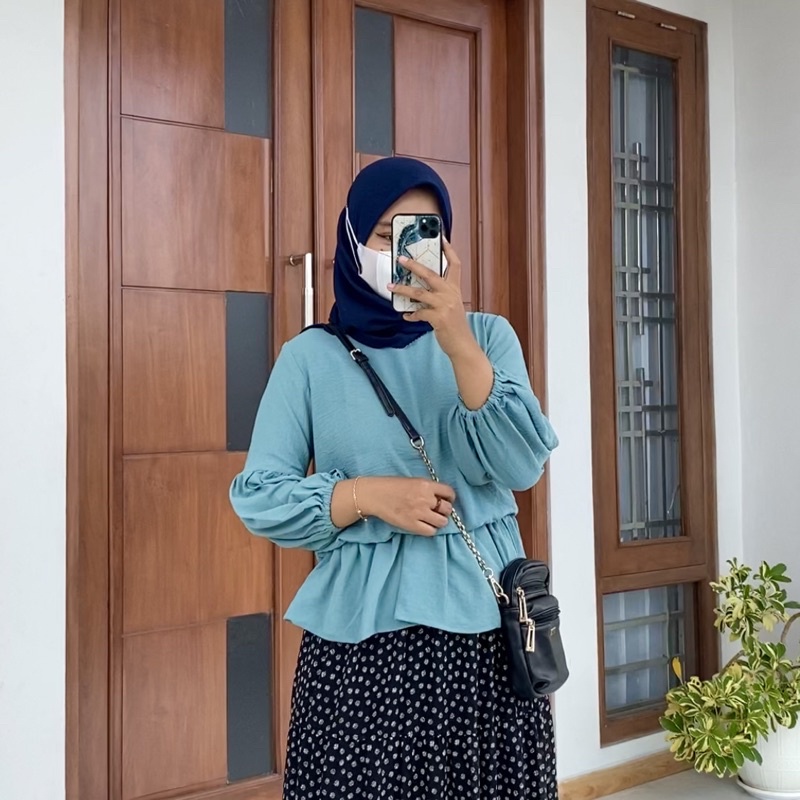 ADINDA blouse by ZALFA OUTFIT / blouse polos / blouse crincle