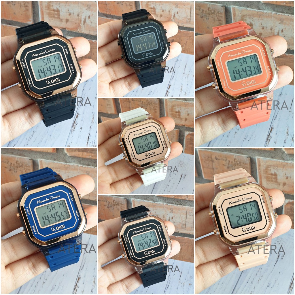 ALEXANDRE CHRISTIE AC 9331 WANITA ORIGINAL /JAM TANGAN ALEXANDER AC9331 LH KARET RUBBER 2811 DIGITAL