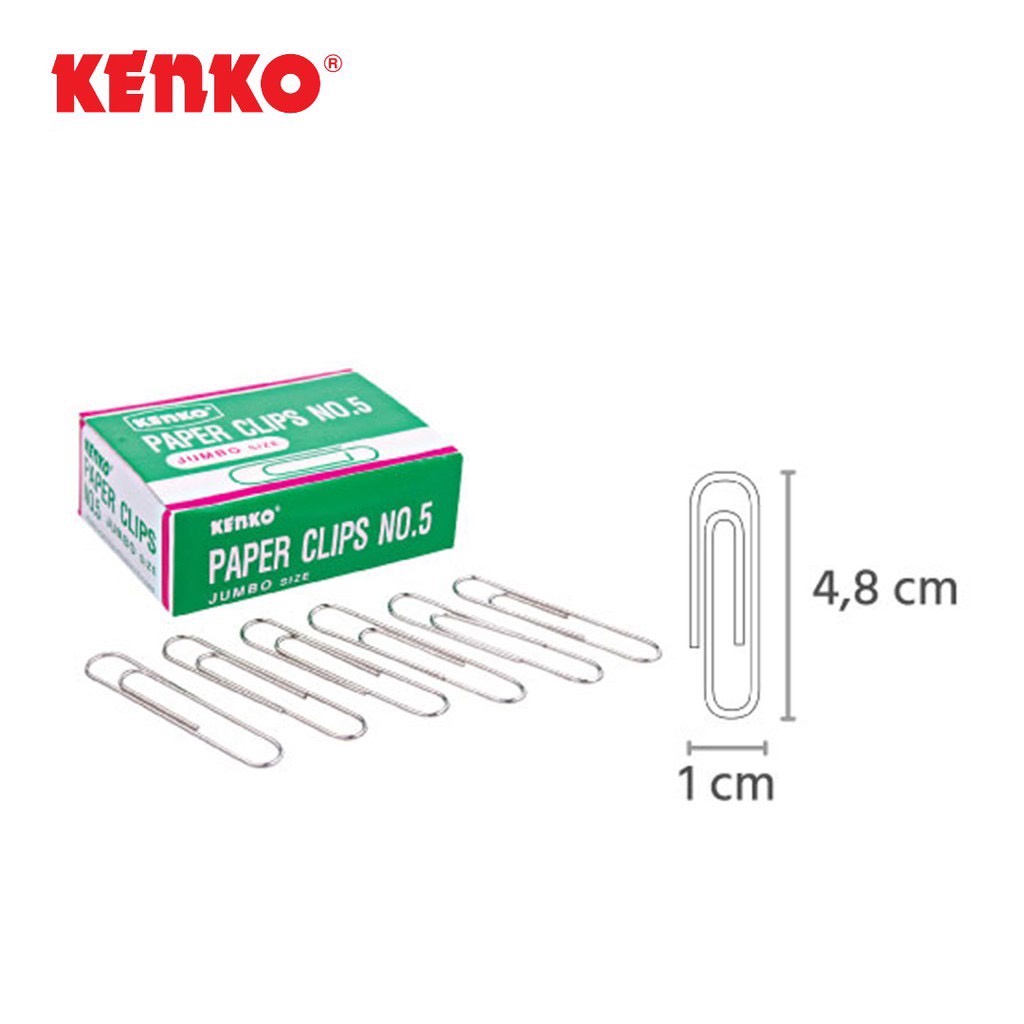 

Kenko Paper Clips Kertas Jumbo No.5 (@ 1 Box)